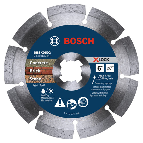 Bosch DBSX0602 6 In. X-LOCK Segmented Rim Diamond Blade