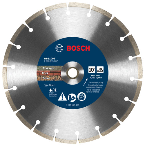 Bosch DBS1002 10 In. Premium Segmented Rim Blade for Rough Cuts
