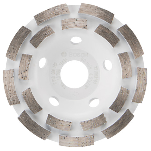 Bosch DCDR04501 4-1/2 In. Double Row Diamond Cup Wheel