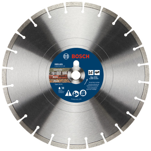 Bosch DBS1401 14 In. Segmented Rim Blade for Rough Cuts