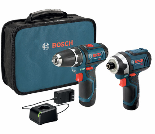 Bosch CLPK22-120 12V Max 2-Tool Combo Kit with 3/8 In. Drill/Driver, Impact Driver and (2) 2.0 Ah Batteries