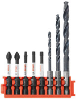 Bosch CCSDDV08 8 pc. Impact Tough Black Oxide Drill and Drive Bits with Clip for Custom Case System