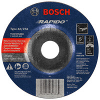 Bosch TCW27S500 5 In. .045 In. 7/8 In. Arbor Type 27A (ISO 42) 60 Grit Rapido Fast Metal/Stainless Cutting Abrasive Wheel