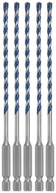 Bosch BXH025 5 pc. 5/32 In. x 6 In. Blue Xtreme Carbide Hammer Drill Bit
