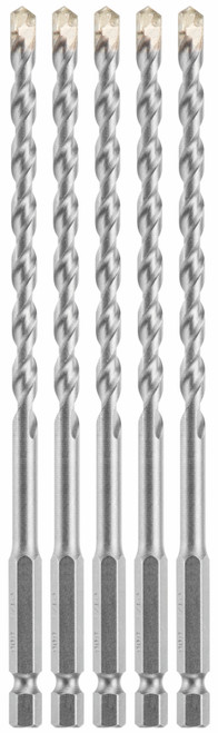 Bosch LBHX0045 5 pc. 1/4 In. X 6 In. Hex Shank Hammer Drill Masonry Bits