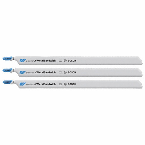Bosch T1018AFP 3 pc. 10 In. 24 TPI Precision for Metal Sandwich T-Shank Jig Saw Blades