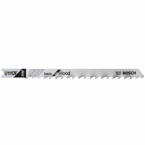 Bosch U111DF 5 pc. 4 In. 6 TPI Clean for Hardwood U-shank Jig Saw Blades
