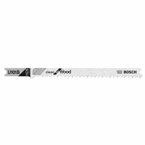 Bosch U101B 5 pc. 3-5/8 In. 10 TPI Variable Pitch Clean for Wood U-shank Jig Saw Blades