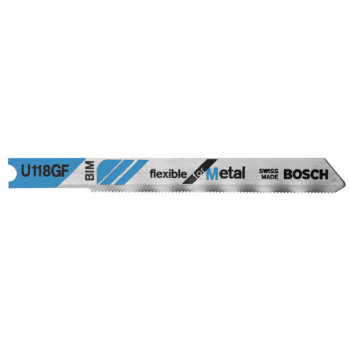 Bosch U118GF 5 pc. 2-3/4 In. 36 TPI Flexible for Metal U-Shank Jig Saw Blades