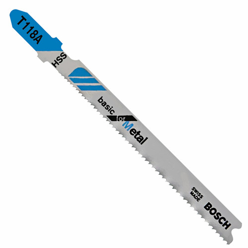 Bosch T118A100 100 pc. 3-5/8 In. 17-24 TPI Basic for Metal T-Shank Jig Saw Blades