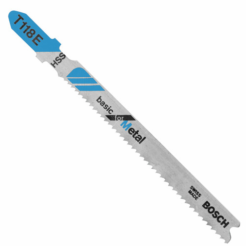 Bosch T118EF100 100 pc. 3-5/8 In. 14-18 TPI Flexible for Metal T-Shank Jig Saw Blades