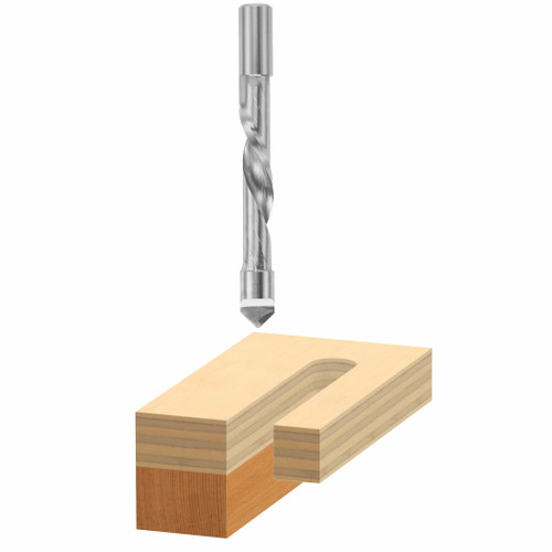 Bosch 85187 1/2 In. x 1-1/4 In. High Speed Steel Pilot Panel Down Spiral Bit