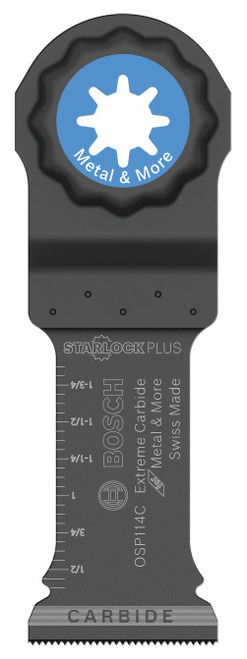 Bosch OSP114C 1-1/4 In. StarlockPlus Oscillating Multi Tool Carbide Plunge Cut Blade