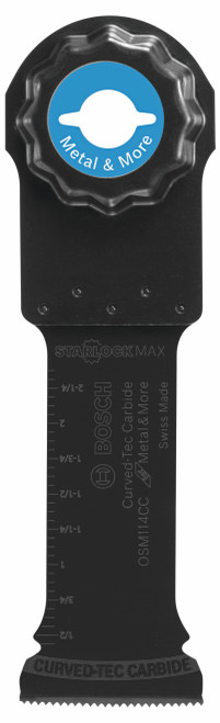 Bosch OSM114CC 1-1/4 In. StarlockMax Oscillating Multi-Tool Curved-Tec Carbide Extreme Plunge Blade