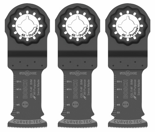 Bosch OSL114F-3 1-1/4 In. Starlock Oscillating Multi Tool Bi-Metal Xtra-clean Plunge Cut Blade 3 pk.
