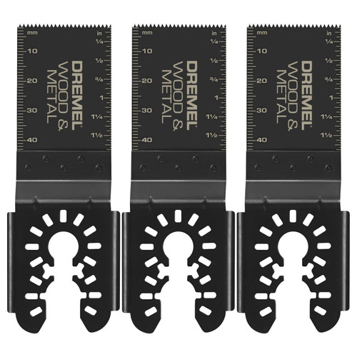 Dremel MM482BU 1-5/8 In. Universal Wood and Metal Oscillating Flush Cut Blade - 3 Pack