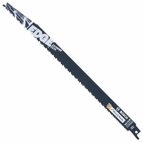 Bosch RPRAP12-25B 25 pc. 12 In. 6/12 TPI Edge Reciprocating Saw Blades for Wood/Nails (Bulk Pack)