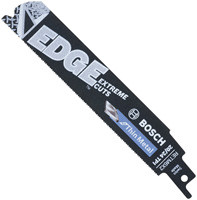 Bosch RETM6X2 5 pc. 6 In. 20/24 TPI Edge Reciprocating Saw Blades for Thin Metal