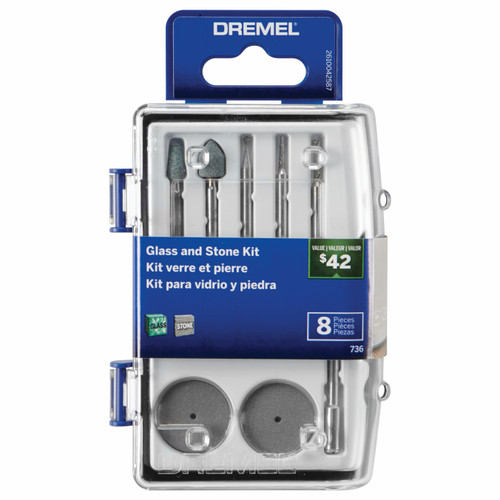 Dremel 736-01 Glass and Stone 8-Piece Rotary Accessory Kit