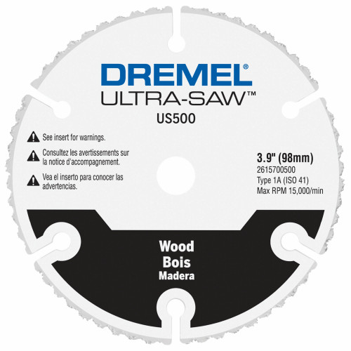 Dremel US500-01 Ultra-Saw 4 In. Premium Carbide Wood and Plastic Cutting Wheel