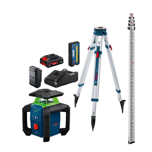 Bosch GRL18V-34K 18V Green-Beam Horizontal/Vertical Rotary Laser Kit with Carrying Case
