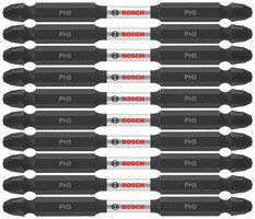 Bosch ITDEPH335B 10 pc. Impact Tough 3.5 In. Phillips #3 Double-Ended Bits (Bulk Pack)