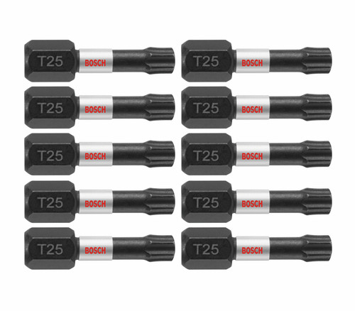 Bosch ITT251B 10 pc. Impact Tough 1 In. Torx #25 Insert Bits (Bulk Pack)