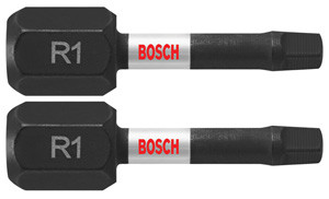 Bosch ITSQ1102 2 pc. Impact Tough 1 In.Square #1 Insert Bits