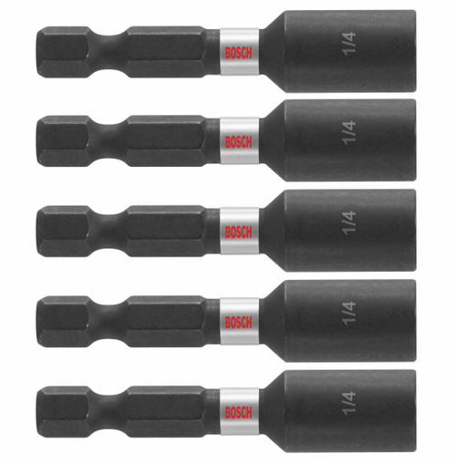 Bosch ITNS14B 5 pc. Impact Tough 1/4 In. x 1-7/8 In. Nutsetters (Bulk Pack)