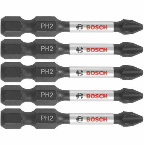 Bosch ITPH2205 5 pc. Impact Tough 2 In. Phillips #2 Power Bits