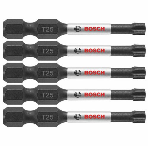 Bosch ITT25205 5 pc. Impact Tough 2 In. Torx #25 Power Bits