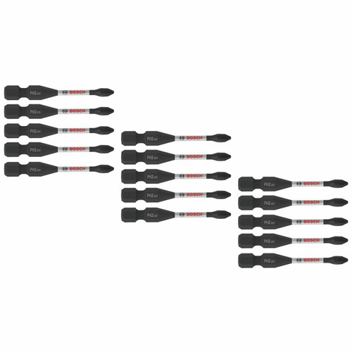 Bosch ITDPH2215 15 pc. Driven 2 In. Impact Phillips #2 Power Bits