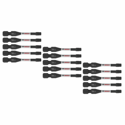 Bosch ITDT25215 15 pc. Driven 2 In. Impact Torx #25 Power Bits