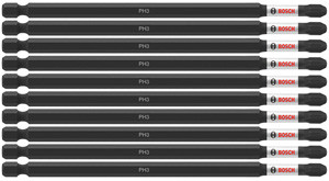 Bosch ITPH36B 10 pc. Impact Tough 6 In. Phillips #3 Power Bits (Bulk Pack)