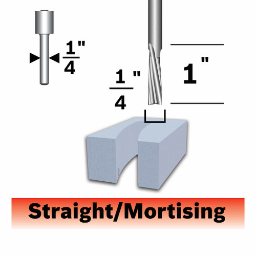 Bosch 85611M 1/4 In. Solid Carbide Double Flute Acrylic Router Bit