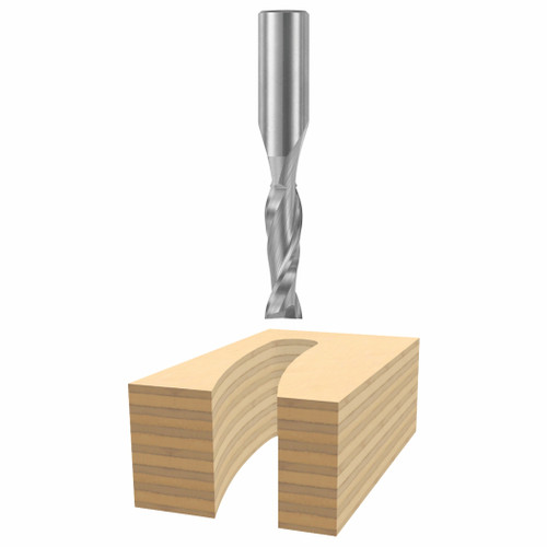 Bosch 85913M 3/8 In. x 1-1/4 In. Solid Carbide 2-Flute Upcut Spiral Bit