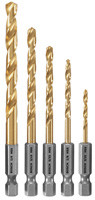 Bosch TI5IM 5 Pc. Impact Tough Titanium Nitride Coated Drill Bit Set