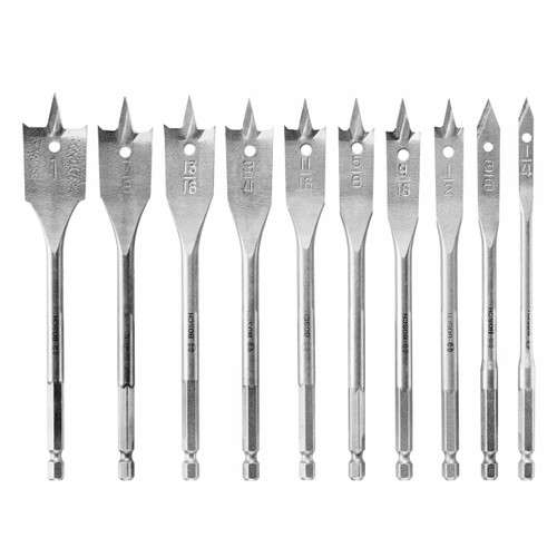 Bosch SB0010 10 pc. Chisel-Point Spade Bit Set