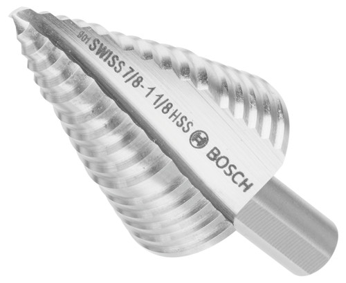 Bosch SDC4 1/4 In. to 7/8 In. High-Speed Steel Turbo Step Drill Bit