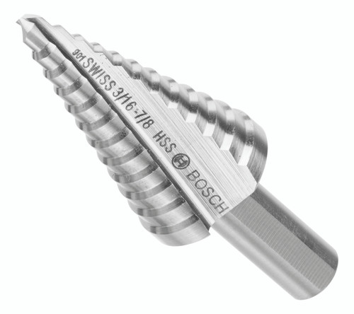 Bosch SDC2 3/16 In. to 7/8 In. High-Speed Steel Turbo Step Drill Bit