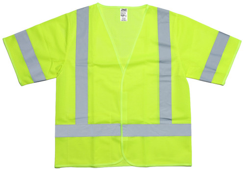 Zing V-230HD LE 2XL Hi-Vis Class 2, Type R Heavy Duty Surveyor Safety Vest, Lime, Size 2XL, Each