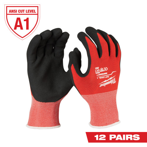 Milwaukee 48-22-8903E Cut Level 1 Nitrile Dipped Gloves - XL, 144 Pack