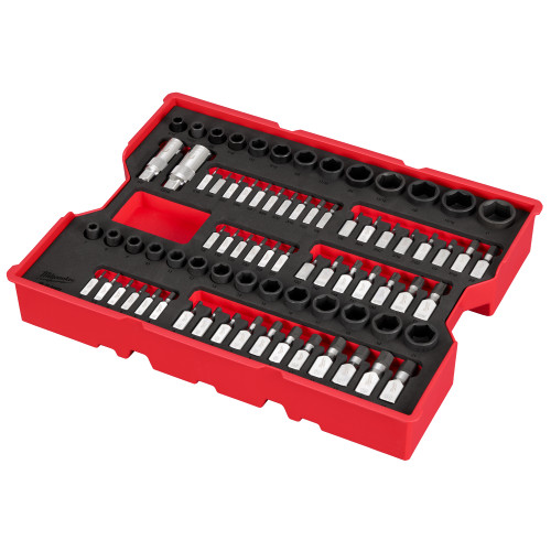 Milwaukee 48-22-0152 77 pc. 1/4 & 3/8 Drive Metric, SAE, & Torx Socket Set with Tray for PACKOUT Drawers