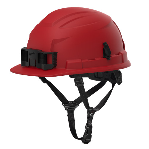 Milwaukee 48-73-1529C BOLT 4PT Custom Red Front Brim Non-Vented Safety Helmet  - Type 2, Class E