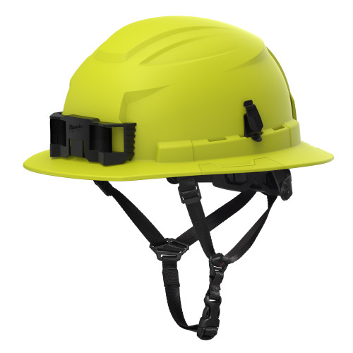 Milwaukee 48-73-1557C BOLT 4PT Custom High Visibility Green Full Brim Non-Vented Safety Helmet  - Type 2, Class E