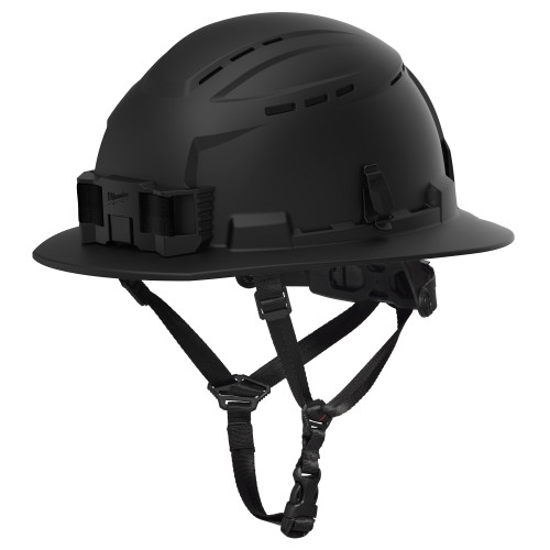 Milwaukee 48-73-1680C BOLT Black Full Brim Vented Safety Helmet w/ FR Chinstrap  Type 2, Class C - Custom Logo
