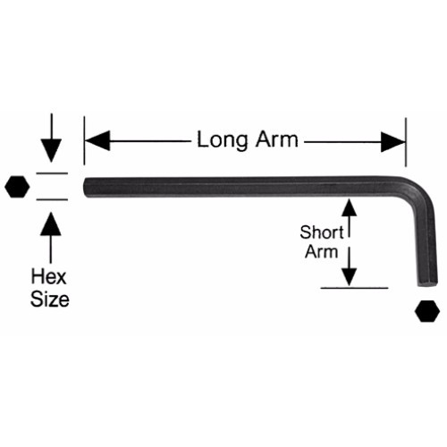 Alfa Tools 3/16 LONG ARM TAMPERPROOF HEX-L KEY, Pack of 10