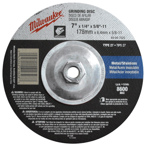 Milwaukee I GRINDING DISC 9 X 1/4 X 5/8-11