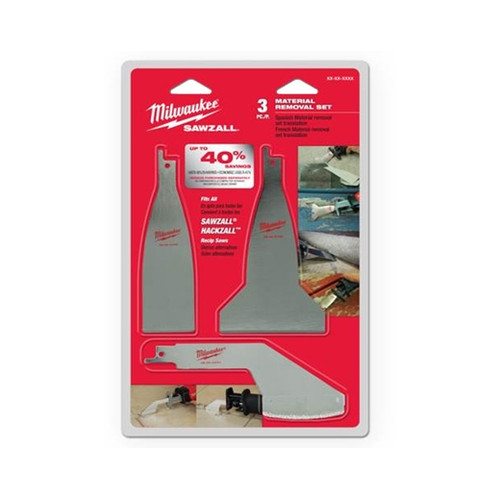 Milwaukee 49-22-5403 Material Removal Blade Set 3PK