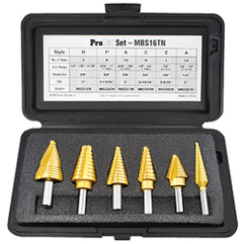 Alfa Tools 6PC .MULTI STEP PROBIT DRILL SET PLASTIC CASE